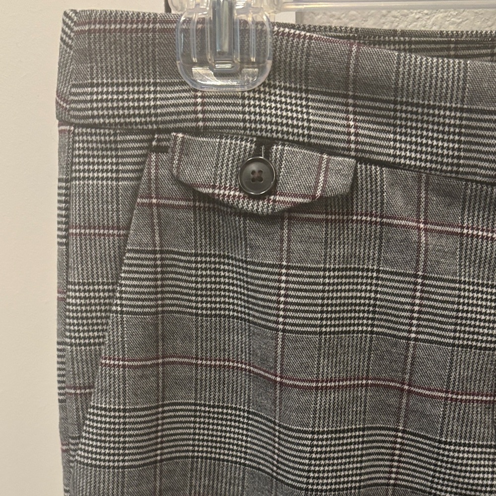 NWT LOFT Petites Gray Plaid Trousers - Picture 4 of 9